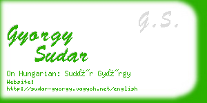 gyorgy sudar business card